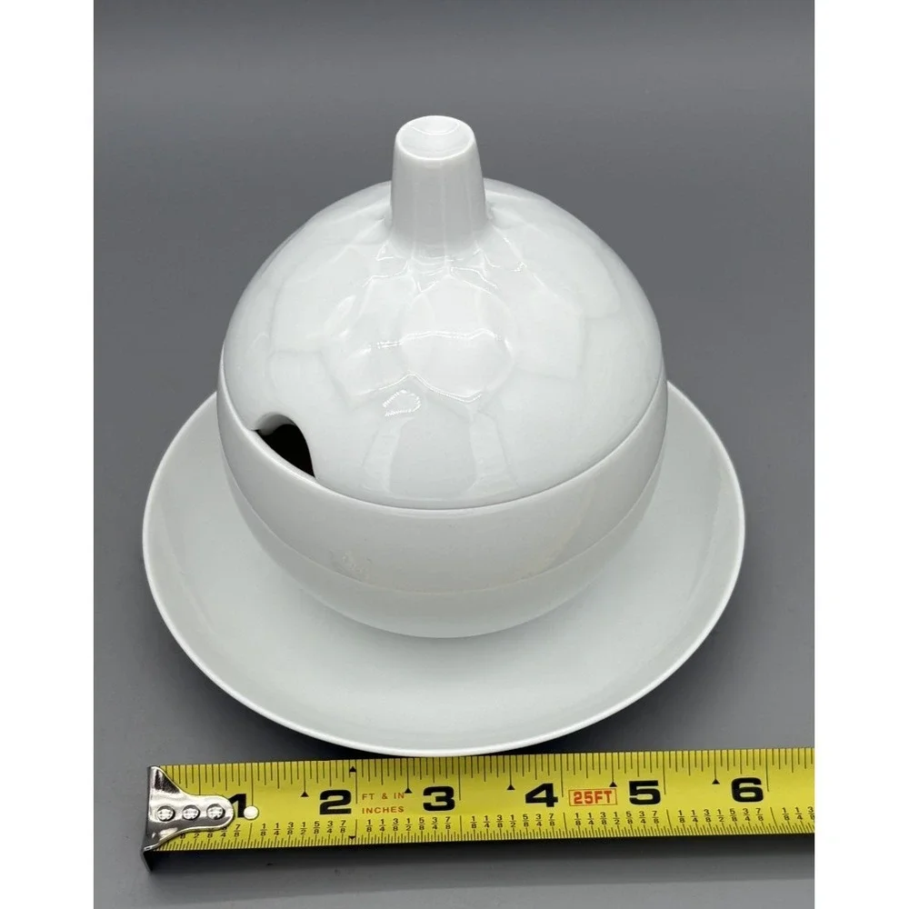 Vintage Rosenthal White Porcelain‎ Lidded Bowl & Plate Made in Germany 6